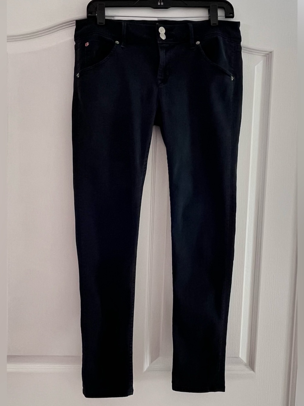 Hudson Collin Flap Skinny ankle 5 pocket black jeans 29